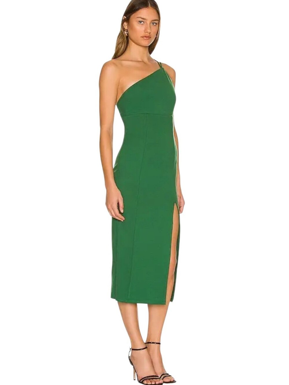 Lovers and Friends Kim Green Ponte Knit Midi Length Dress Size Small